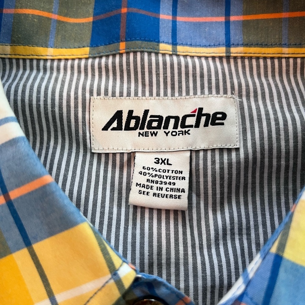 Ablanche New York Plaid Workcore Button Up Shirt - Men’s 3XL - Picture 4 of 7
